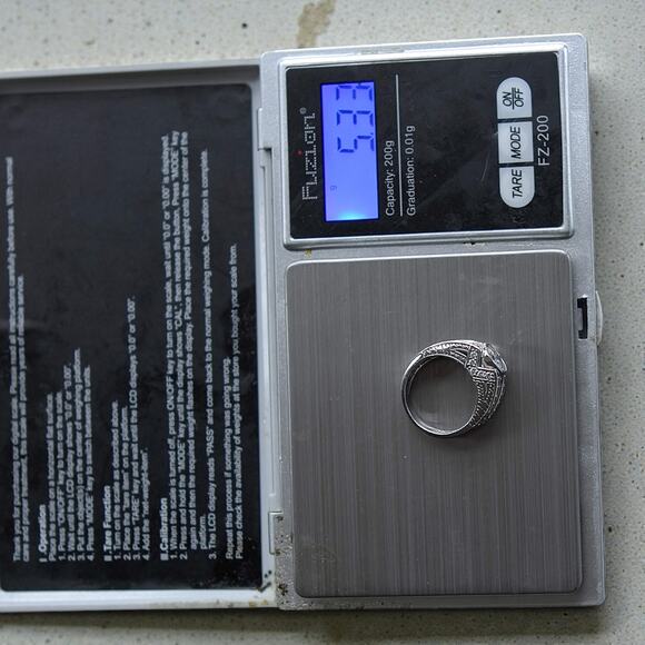 925 Silver Celtic Ring Cubic Zirconia Domed Openwork Engagement Style CZ - Picture 6 of 6